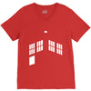 blue boxes V-Neck Tee