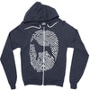 boxer fingerprint Zipper Hoodie