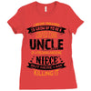 Super Cool Uncle Of A Freaking Awesome Niece Ladies Fitted T-Shirt