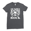 biker t shirt cafe racers ton up boys rockers greasers rock Ladies Fitted T-Shirt