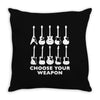 choose your weapon funny Throw Pillow