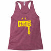 hello world Racerback Tank