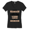 I am Not Super Woman But I'm Fighting Uterine Cancer So Close Enough Women's V-Neck T-Shirt