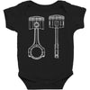sketch of piston 2 Baby Bodysuit