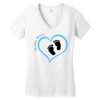 Baby Boy with Heart Any Name Customized Women's V-Neck T-Shirt