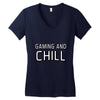 gaming and chill Women's V-Neck T-Shirt