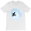 Biker Dinosaur - Dinosaur Riding A Bike To The Moon T-Shirt