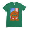 halloween american flag halloween american flag Ladies Fitted T-Shirt