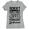 This Guy Is Taken By A Super Sexy February Girlfriend Ladies Fitted T-Shirt