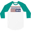 underwood 2016 flag house of cards 3/4 Sleeve Shirt