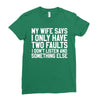 My Wife Says I Only Have Two Faults Ladies Fitted T-Shirt