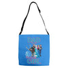 dad of the birthday girl Adjustable Strap Totes
