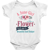 A June  Gir lLike A Flowers Baby Bodysuit