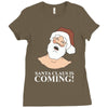 santa is coming Ladies Fitted T-Shirt