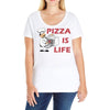 pizza is love pizza is life Ladies Curvy T-Shirt