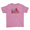 eat sleep bmx repeat Youth Tee