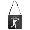 alternatives to war play cricket batting anti war stencil tour Adjustable Strap Totes