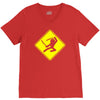 ninja crossing sign V-Neck Tee