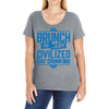 brunch day drinking Ladies Curvy T-Shirt