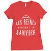 les reines naissent en janvier Ladies Fitted T-Shirt
