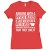 arguing with a psych major Ladies Fitted T-Shirt