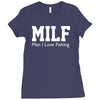 milf man i love fishing funny porn fisherman cool Ladies Fitted T-Shirt
