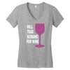 husband for wine Women's V-Neck T-Shirt