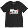 blessed aunitie with flower white color V-Neck Tee
