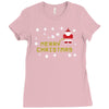santa peeing merry christmas Ladies Fitted T-Shirt