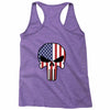 skull u.s.a. back Racerback Tank