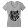 tiger zentangle Women's V-Neck T-Shirt