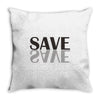 save black Throw Pillow