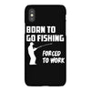 born to go fishing forced to work mens funny iPhoneX