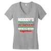 nobody's walking out on this fun old fashioned family christmas we're Women's V-Neck T-Shirt