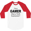 gamer baseball 3/4 Sleeve Shirt