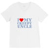 i heart my creepy uncle V-Neck Tee