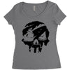sea of theives skull Black Logo Women's Triblend Scoop T-shirt