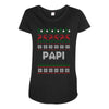 ugly christmas papi Maternity Scoop Neck T-shirt