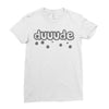 dude (3) Ladies Fitted T-Shirt