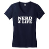 nerd for life Women's V-Neck T-Shirt