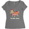 i'd hit that Women's Triblend Scoop T-shirt