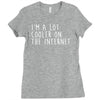 i'm a lot cooler on the internet Ladies Fitted T-Shirt
