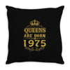queens are born in 1975 Throw Pillow