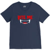 bite me halloween vampire teeth V-Neck Tee