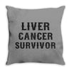 Liver Cancer Survivor Throw Pillow