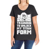 training to unlock my titan form Ladies Curvy T-Shirt