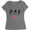 Bae Best Auntie Ever Friends Tv Show Parody Women's Triblend Scoop T-shirt
