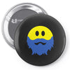 bearded smiley face Pin-back button