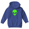 uomo alieno ufo stampa verde fluo divertente mitiche Youth Hoodie