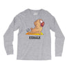 yoga pug exhale Long Sleeve Shirts